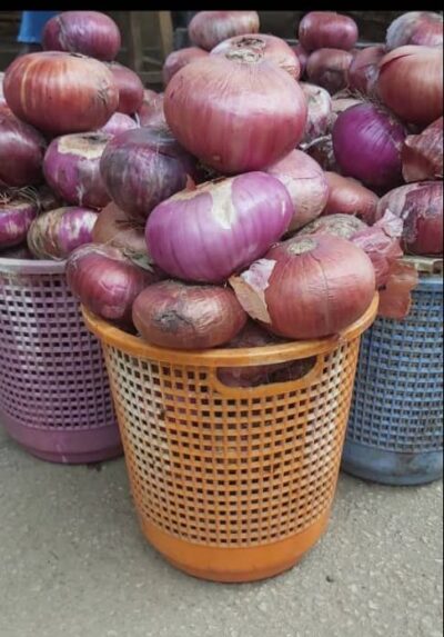 Basket Of Red Onions